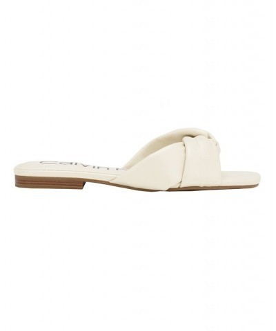 Women's Marita Casual Slip-on Flat Sandals Ivory/Cream $38.27 Shoes