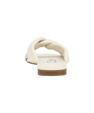 Women's Marita Casual Slip-on Flat Sandals Ivory/Cream $38.27 Shoes