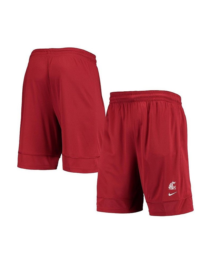 Men's Crimson Washington State Cougars Fast Break Team Performance Shorts $26.99 Shorts