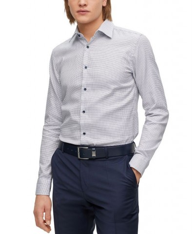 Men's Slim-Fit Structured Cotton Dress Shirt White $80.10 Dress Shirts