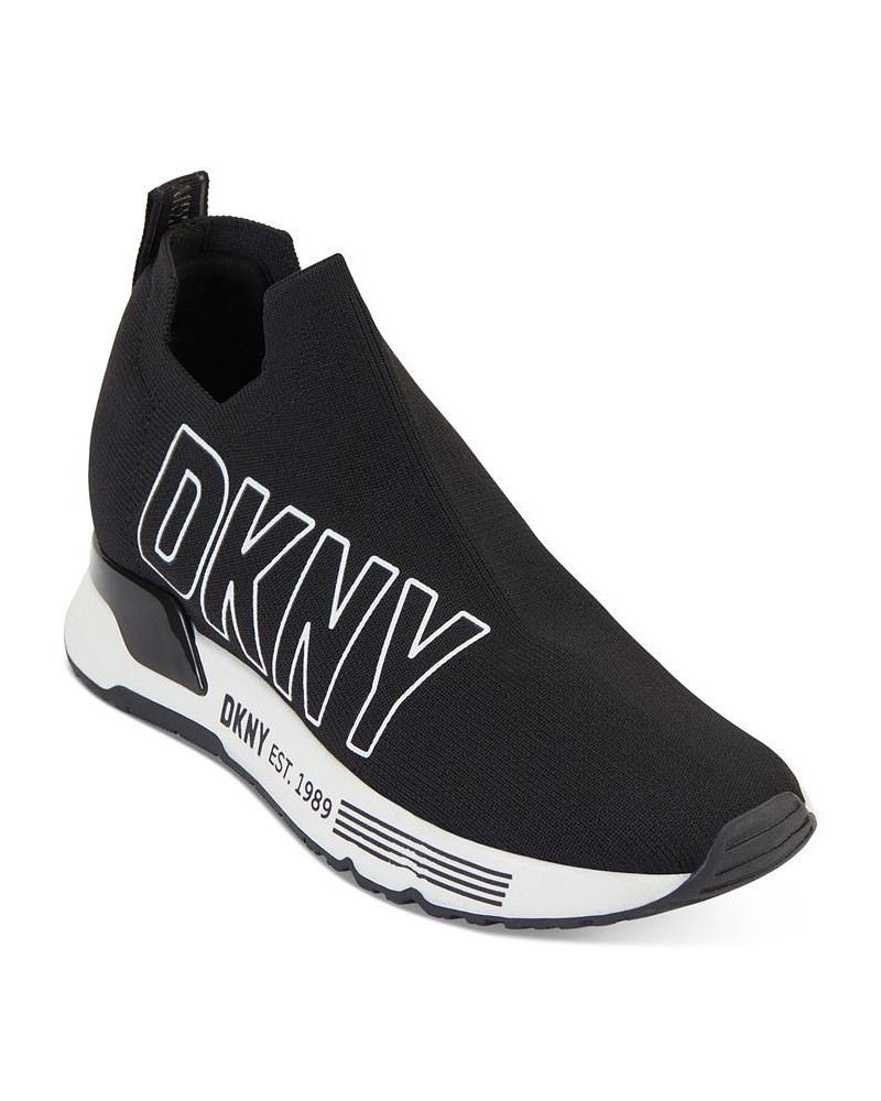 Women's Noto Logo Slip-On Fashion Sneakers Black $56.76 Shoes