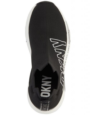 Women's Noto Logo Slip-On Fashion Sneakers Black $56.76 Shoes