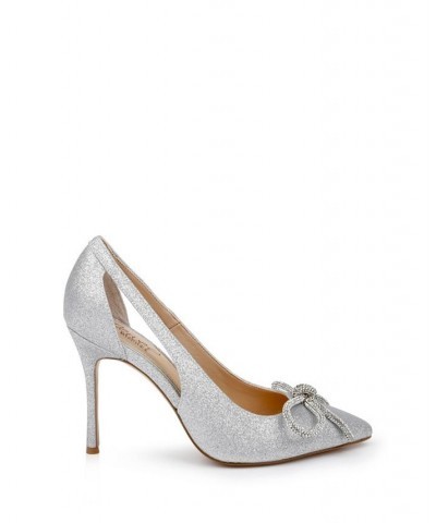 Women's Gerry Evening Slip-on Pump Silver $66.72 Shoes