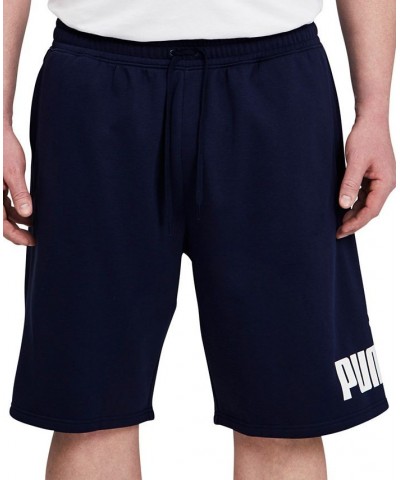 Men's Elastic Drawstring 10" Shorts Peacoat Navy/ White $14.56 Shorts