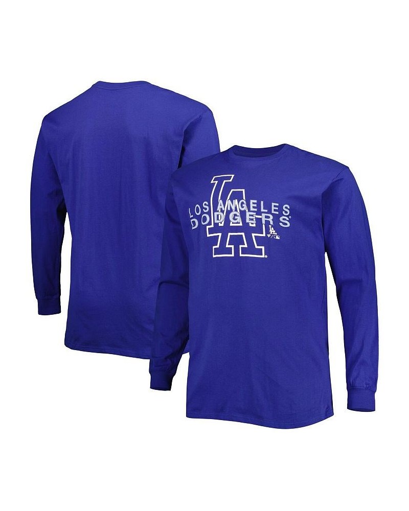 Men's Royal Los Angeles Dodgers Big and Tall Long Sleeve T-shirt $23.40 T-Shirts