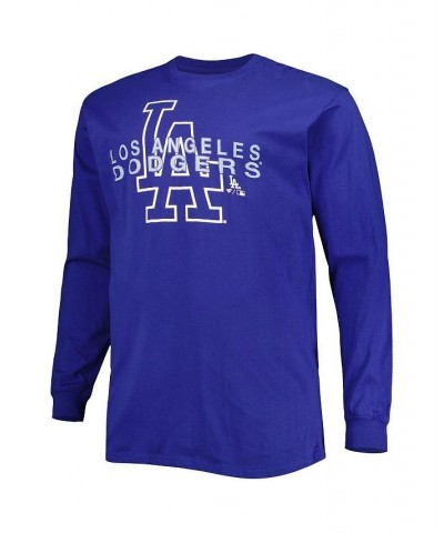 Men's Royal Los Angeles Dodgers Big and Tall Long Sleeve T-shirt $23.40 T-Shirts