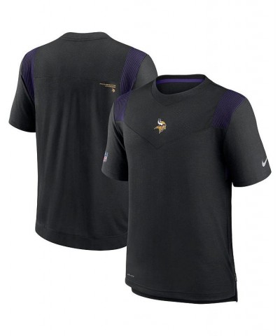 Men's Black Minnesota Vikings Sideline Player Uv Performance T-shirt $32.44 T-Shirts