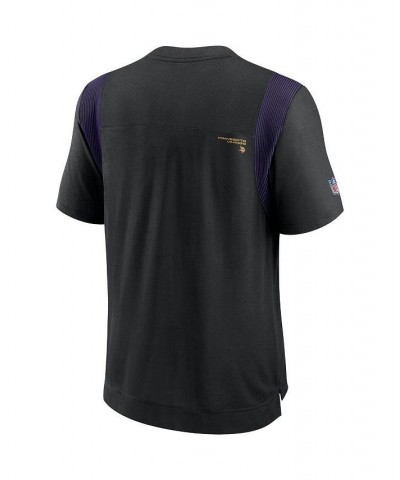 Men's Black Minnesota Vikings Sideline Player Uv Performance T-shirt $32.44 T-Shirts