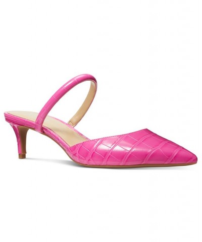 Women's Jessa Flex Mule Kitten-Heel Pumps Pink $72.60 Shoes