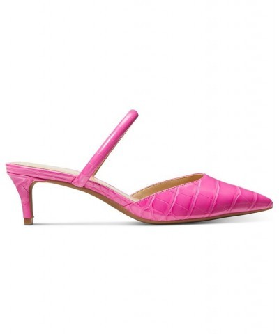 Women's Jessa Flex Mule Kitten-Heel Pumps Pink $72.60 Shoes