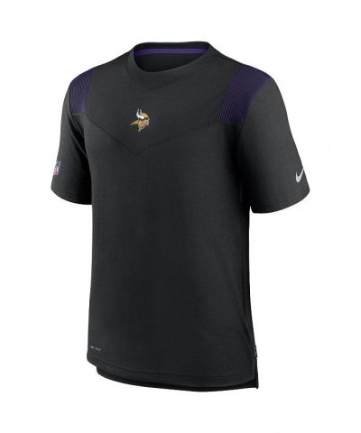 Men's Black Minnesota Vikings Sideline Player Uv Performance T-shirt $32.44 T-Shirts