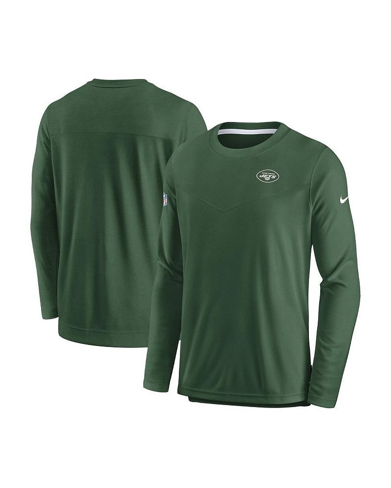 Men's Green New York Jets Sideline Lockup Performance Long Sleeve T-shirt $32.34 T-Shirts