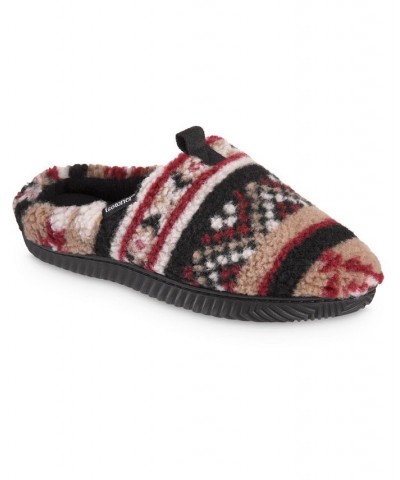 Men's Advanced Memory Foam Berber Greyson Hoodback Comfort Slippers Black $17.52 Slippers