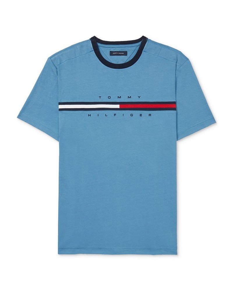 Men's Tino Logo Graphic T-Shirt with Magnetic Closures Blue $20.09 T-Shirts