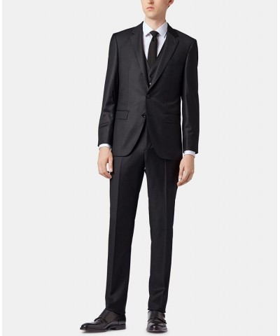 BOSS Men's T-Glover3 LC Slim-Fit Formal Wool Trousers Gray $126.48 Pants