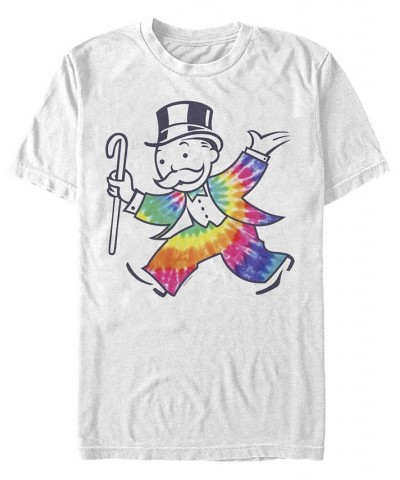 Men's Tye Dye Fill Mascot Short Sleeve Crew T-shirt White $14.35 T-Shirts