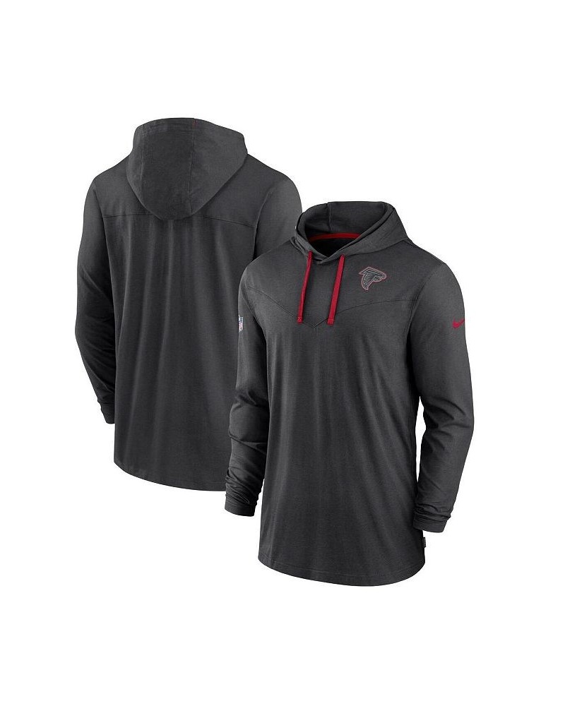 Men's Black Atlanta Falcons Sideline Pop Performance Pullover Long Sleeve Hoodie T-shirt $36.00 T-Shirts