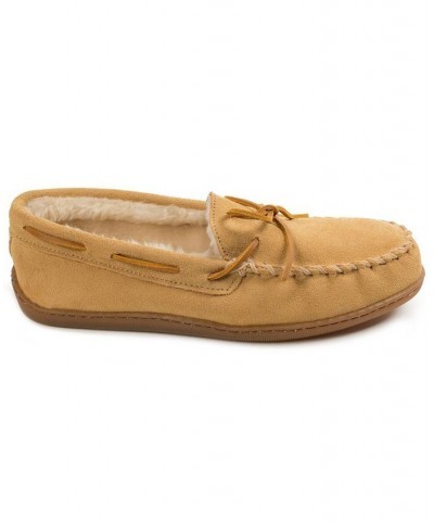 Men's Pile Lined Hardsole Wide Width Slippers PD02 $34.42 Shoes