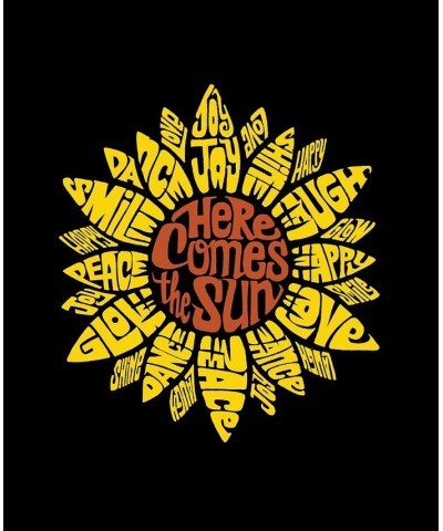 Men's Sunflower Word Art Short Sleeve T-shirt Gray $18.54 T-Shirts