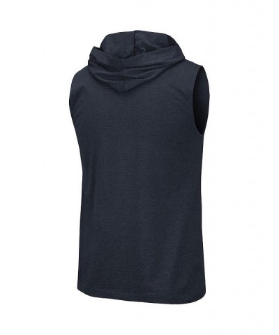 Men's Heathered Navy Midshipmen Varsity Hoodie Tank Top $16.40 T-Shirts