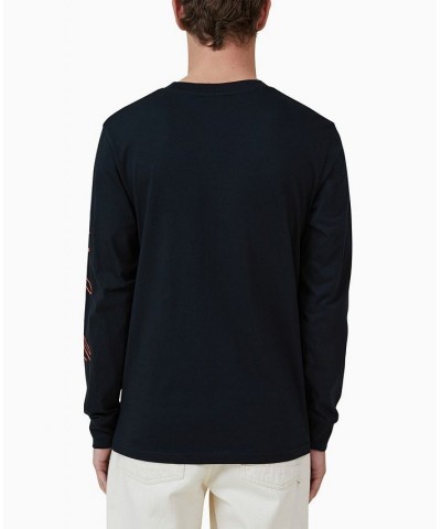 Men's Tbar Collab Long Sleeve T-shirt Black $16.45 T-Shirts