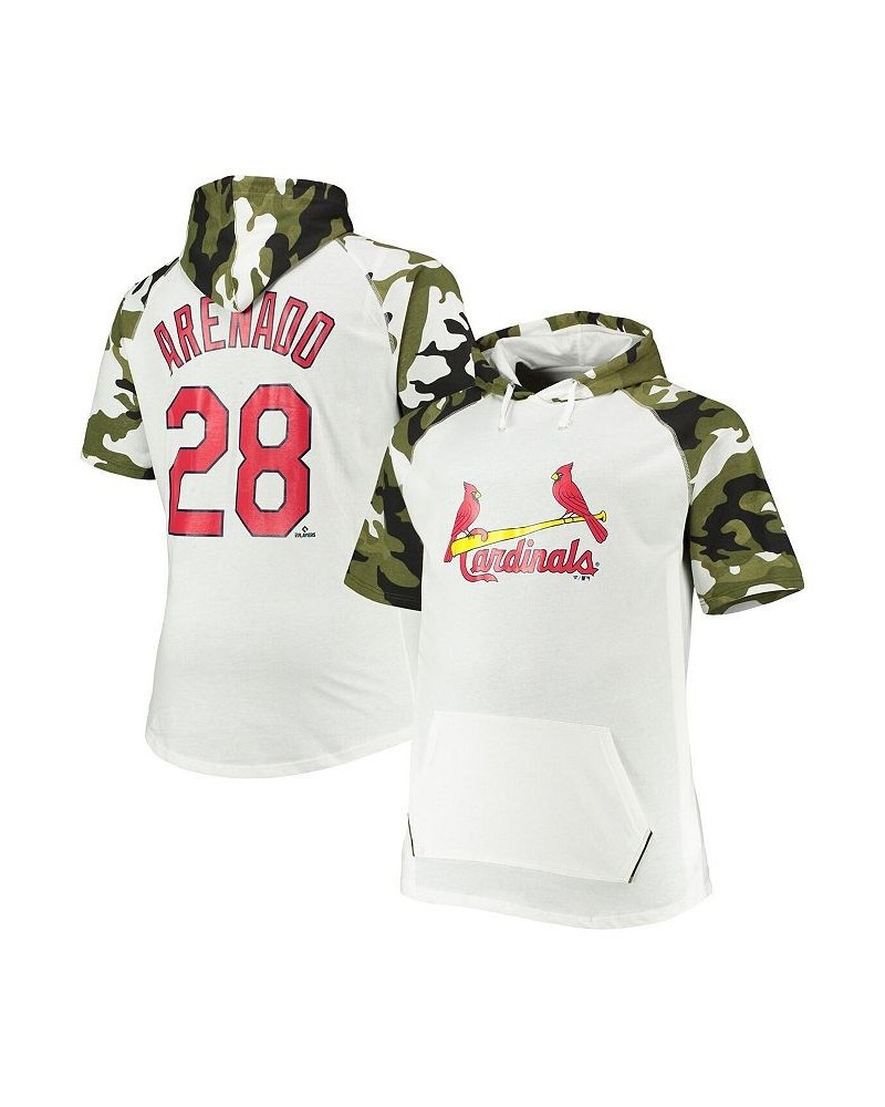 Men's Nolan Arenado White, Camo St. Louis Cardinals Big and Tall Raglan Hoodie T-shirt $18.55 T-Shirts