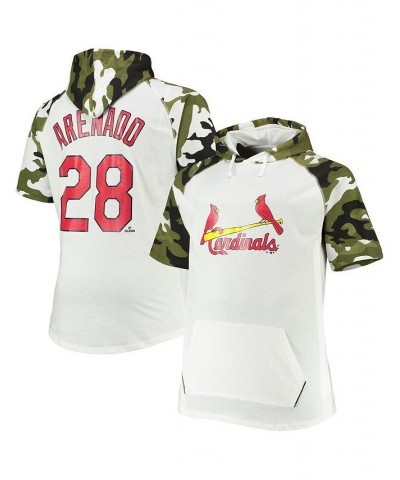 Men's Nolan Arenado White, Camo St. Louis Cardinals Big and Tall Raglan Hoodie T-shirt $18.55 T-Shirts