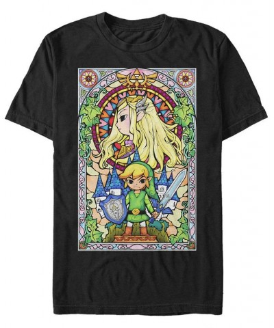 Nintendo Men's Legend of Zelda Wind Waker Link Regal Glass Short Sleeve T-Shirt Black $19.59 T-Shirts