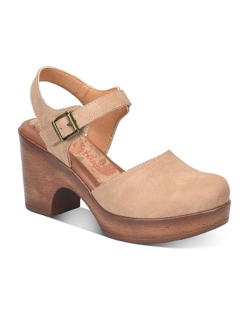 Women's Natasha Comfort Wedge Sandals Tan/Beige $51.70 Shoes