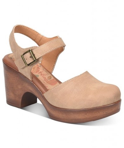 Women's Natasha Comfort Wedge Sandals Tan/Beige $51.70 Shoes