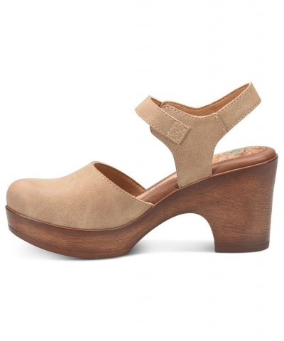 Women's Natasha Comfort Wedge Sandals Tan/Beige $51.70 Shoes