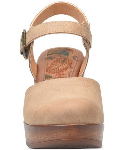 Women's Natasha Comfort Wedge Sandals Tan/Beige $51.70 Shoes