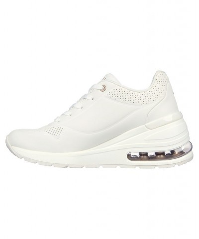 Women's Million Air - Elevated Air Wedge Casual Sneakers White $39.95 Shoes