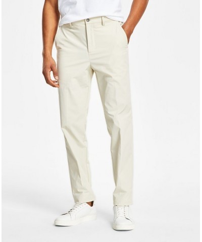 Men's Slim Fit Tech Solid Performance Dress Pants Ivory/Cream $25.43 Pants