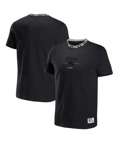 Men's NFL X Staple Black Dallas Cowboys Embroidered Fundementals Globe Short Sleeve T-shirt $16.40 T-Shirts