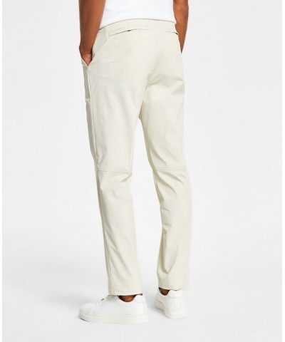 Men's Slim Fit Tech Solid Performance Dress Pants Ivory/Cream $25.43 Pants