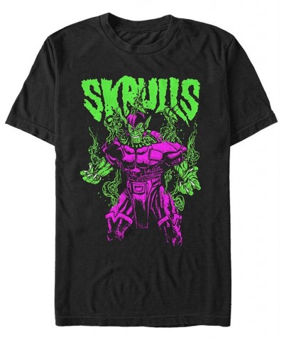 Marvel Men's Comic Collection Neon Steaming Skrull Short Sleeve T-Shirt Black $18.19 T-Shirts