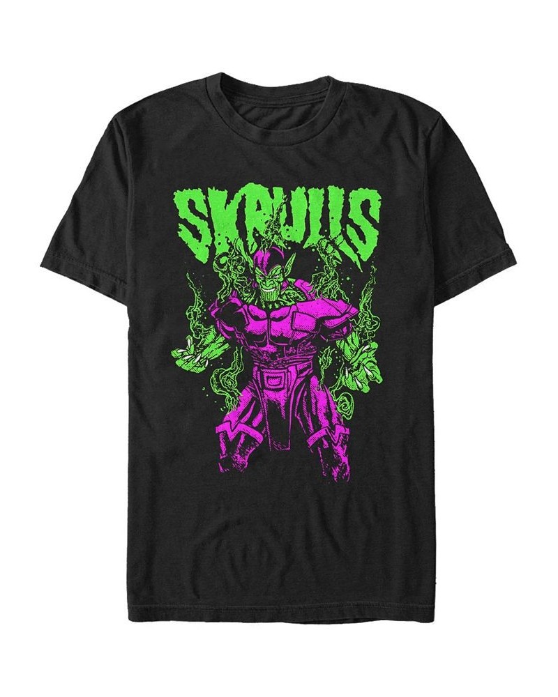 Marvel Men's Comic Collection Neon Steaming Skrull Short Sleeve T-Shirt Black $18.19 T-Shirts