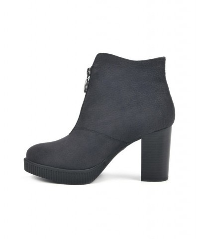 Women's Thoughtful Heeled Ankle Booties Gray $26.06 Shoes