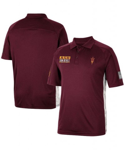 Men's Maroon Arizona State Sun Devils OHT Military-Inspired Appreciation Snow Camo Polo Shirt $18.80 Polo Shirts