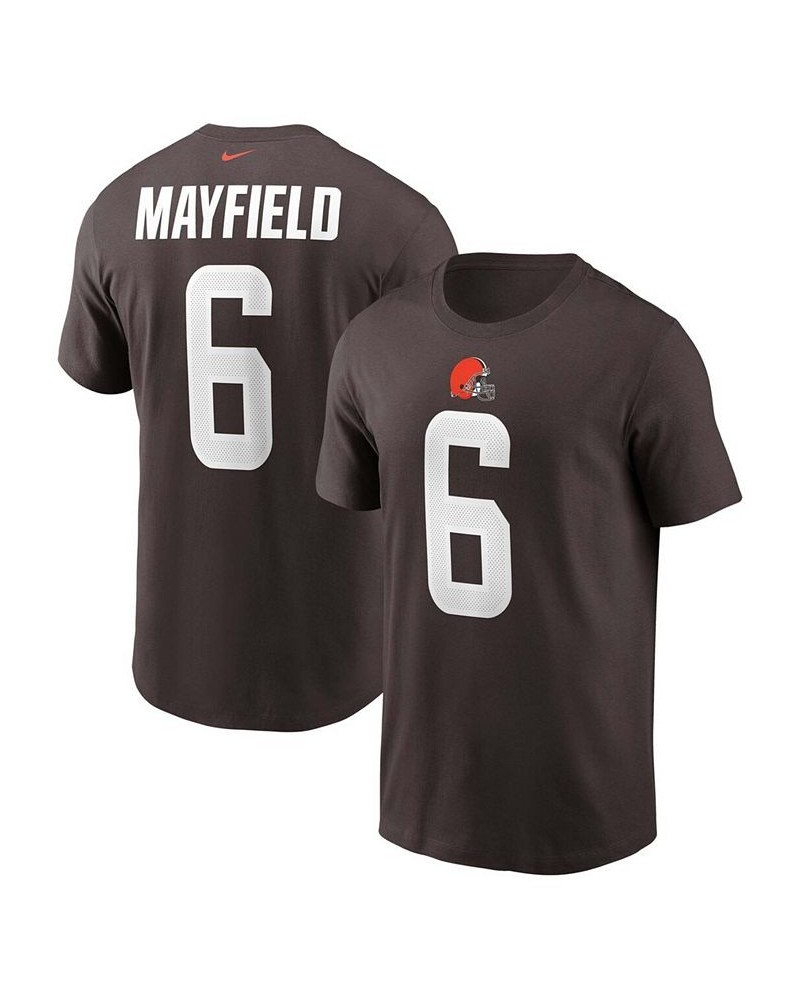 Men's Cleveland Browns Baker Mayfield Name & Number T-Shirt $21.15 T-Shirts