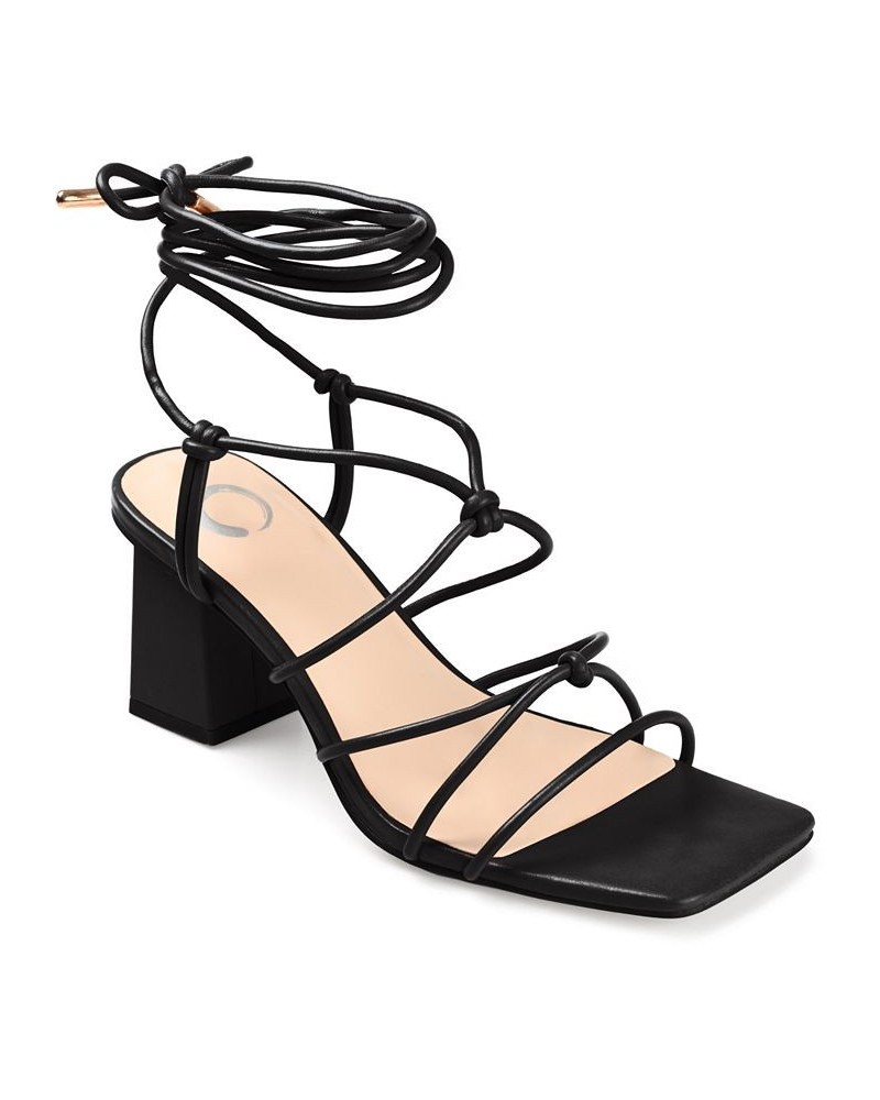 Women's Harpr Tie-Up Sandals Black $51.29 Shoes