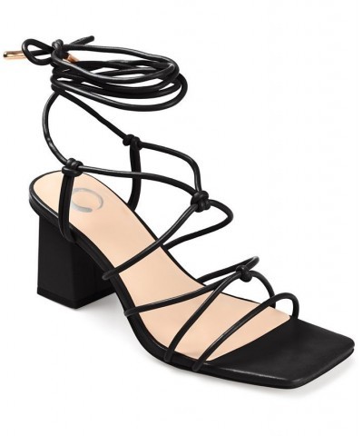 Women's Harpr Tie-Up Sandals Black $51.29 Shoes