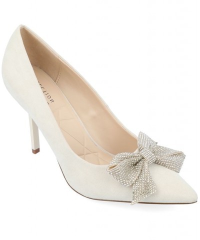 Women's Marcie Rhinestone Bow Pumps PD02 $46.20 Shoes