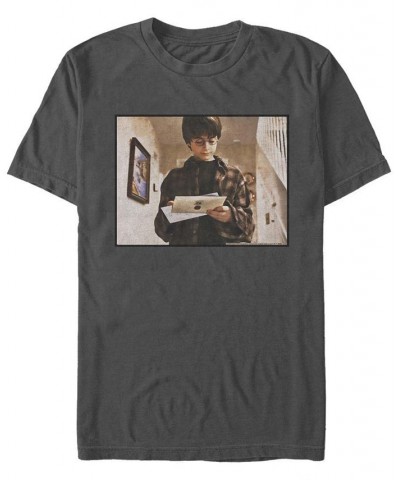 Men's Harry Nostalgia Short Sleeve Crew T-shirt Gray $18.19 T-Shirts