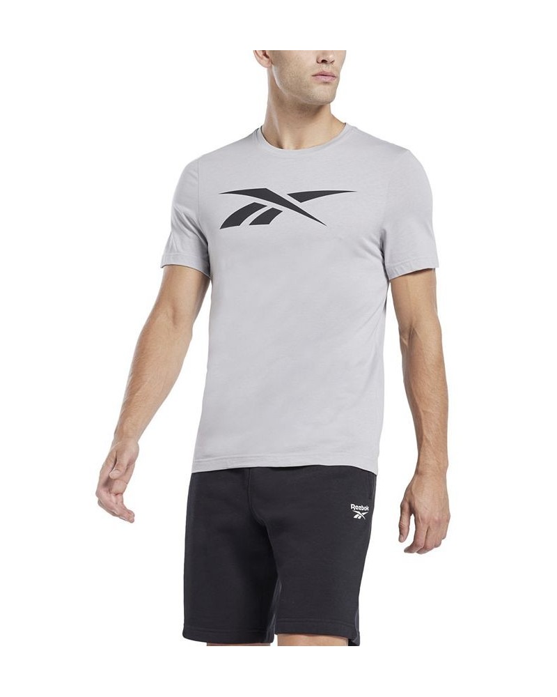 Men's Vector Logo Graphic T-Shirt Gray $16.68 T-Shirts