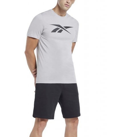 Men's Vector Logo Graphic T-Shirt Gray $16.68 T-Shirts