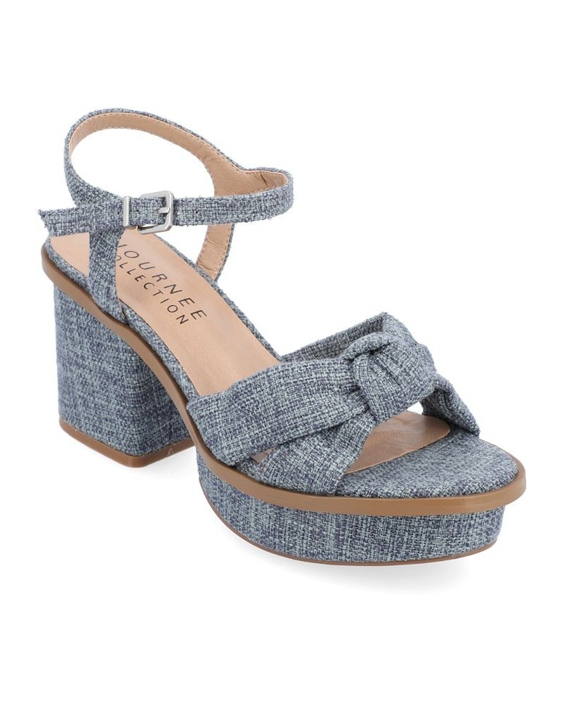 Women's Garner Platform Sandal Blue $51.70 Shoes