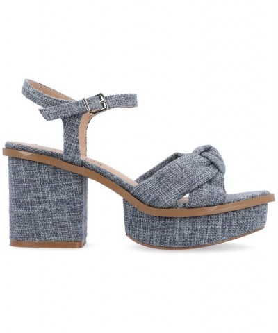 Women's Garner Platform Sandal Blue $51.70 Shoes