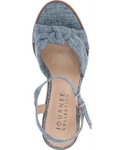 Women's Garner Platform Sandal Blue $51.70 Shoes